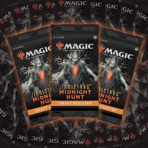 Magic: The Gathering Innistrad: Caja de sobres de Draft de Cacería de medianoche | 36 paquetes (540 cartas Magic)