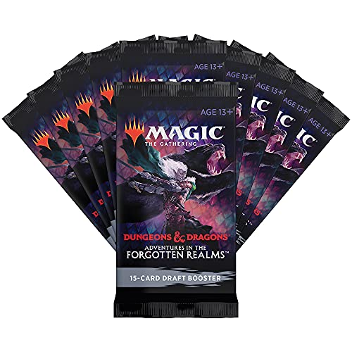 Magic: The Gathering - Paquete de Aventuras en los Reinos Olvidados con 10 Sobres de Draft y Accesorios, Multicolor (versión en inglés)