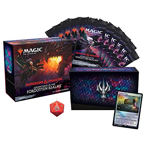 Magic: The Gathering - Paquete de Aventuras en los Reinos Olvidados con 10 Sobres de Draft y Accesorios, Multicolor (versión en inglés)