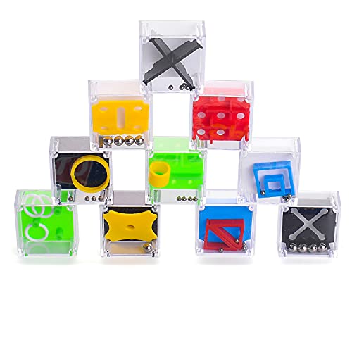 Magicat Set de 10 Mini Juegos Rompecabezas Premium | Juegos de Habilidad e ingenio para niños y Adultos | Puzzle Juegos en Forma de Cubos Ideales para Fiestas de cumpleaños