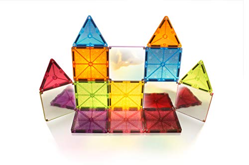 Magna-Tiles Juego de 15 Piezas de Stardust, diseño Original, galardonado con Azulejos magnéticos de construcción, Creatividad y educación, Aprobado por el Tallo, Brillo y Espejos