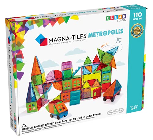Magna-Tiles Metropolis - Juego de 110 Piezas - Baldosas magnéticas 3D