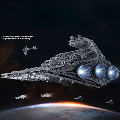 Maqueta de Destructor Estelar Technic,Star 11885 Bloques de terminales Imperial Star Destroyer compatible con Static,118 * 72 * 38