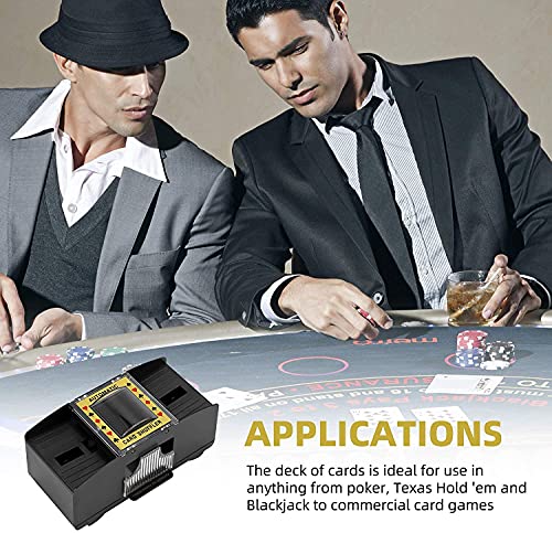 Máquina automática de barajado de tarjetas 2 cubiertas, barajar tarjetas de póquer de casino electrónico, clasificador de barajado de una o dos cartas, accesorios de herramientas para jugar