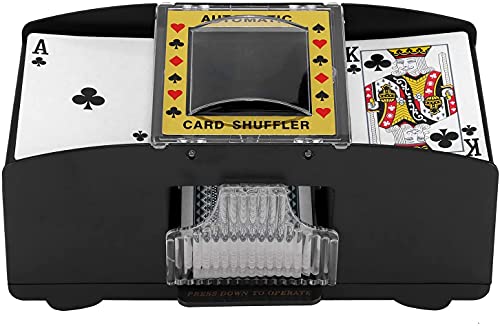 Máquina automática de barajado de tarjetas 2 cubiertas, barajar tarjetas de póquer de casino electrónico, clasificador de barajado de una o dos cartas, accesorios de herramientas para jugar