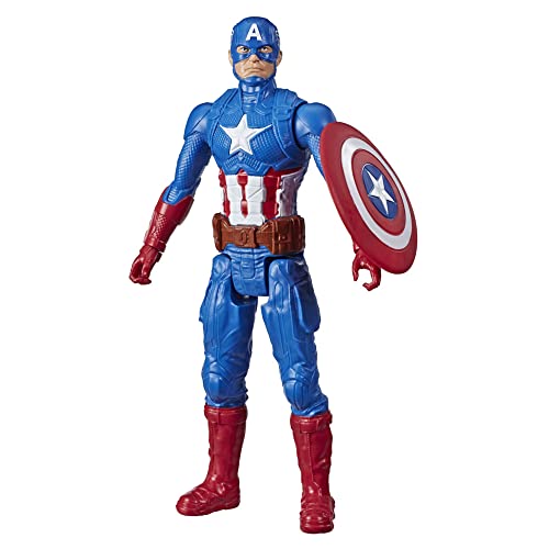 Marvel Avengers Titan Hero Series Blast Gear - Figura de 30 cm del Capitán América - Edad: 4 años en adelante