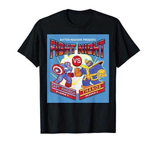 Marvel Fight Night Retro Arcade Captain America VS Thanos Camiseta