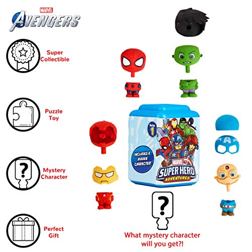 Marvel Figuras para Niños, Pack 5 Muñecos Marvel Iron Man Spiderman Capitan America y Hulk, Gomas de Borrar Coleccionables, Regalos Originales para Niños Edad 3+ (Avengers Gomas de borrar)