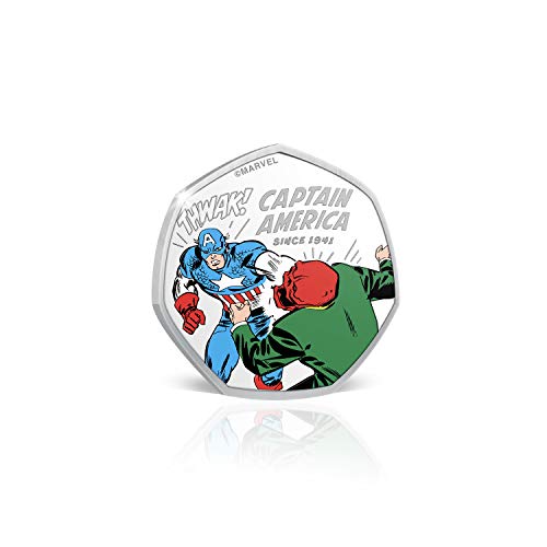 Marvel Gifts Capitán América 80 Aniversario Moneda Coleccionable - El Cráneo Rojo