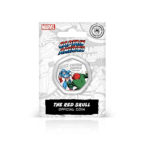 Marvel Gifts Capitán América 80 Aniversario Moneda Coleccionable - El Cráneo Rojo