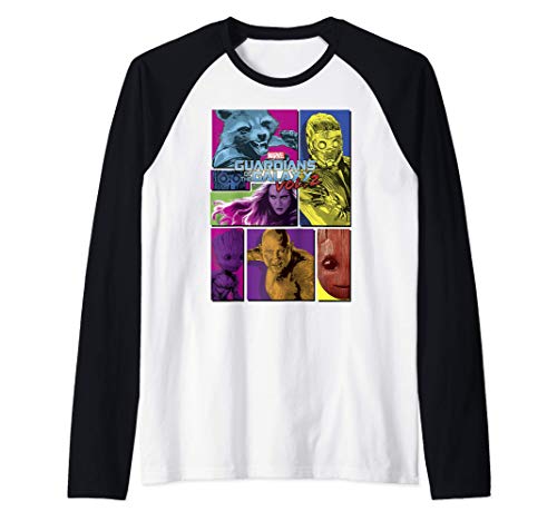 Marvel Guardians of the Galaxy 2 Team Puzzle Camiseta Manga Raglan