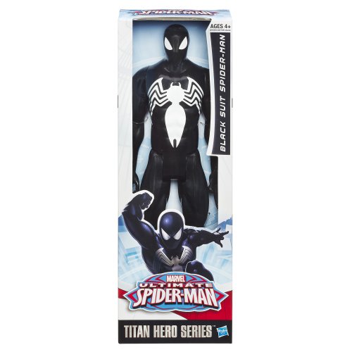 Marvel Ultimate Spider-Man Titan Hero Series Black Suit Spider-Man Figure - 12 Inch by Spider-Man