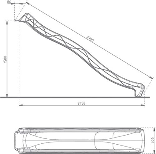 MASGAMES | Rampa de tobogán XL | Uso doméstico | (Altura 150 cm)