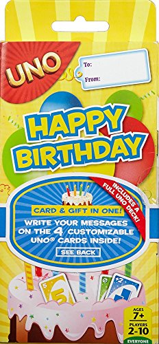 Mattel Games - UNO ¡Feliz Cumpleaños!, Juego de Mesa (CGJ06)