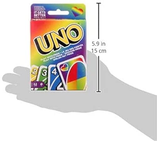 Mattel Games UNO Pride, juego de cartas de orgullo LGBTQ+ (Mattel GTH19)