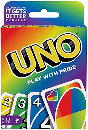 Mattel Games UNO Pride, juego de cartas de orgullo LGBTQ+ (Mattel GTH19)