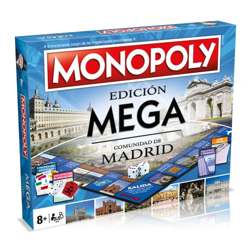 Mega Monopoly de la Comunidad de Madrid - Juego de Mesa de las Propiedades Inmobiliarias - Versión en Español