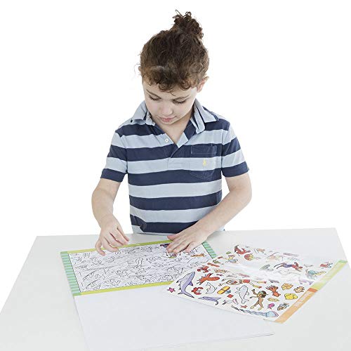 Melissa and Doug - Busca y encuentra Tema Aventuras - Libro para jugar con pegatinas y para colorear | Libro de actividades para niños | 4+ años