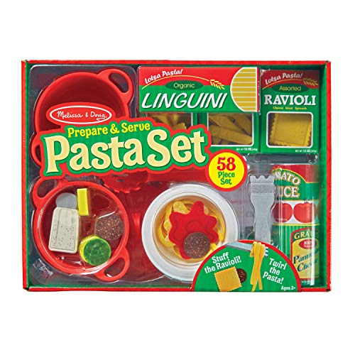 Melissa & Doug Prepare & Serve Pasta Set - Juegos de rol (Cocina y comida, Estuche de juego, 3 año(s), 254 mm, 228,6 mm, 76,2 mm)