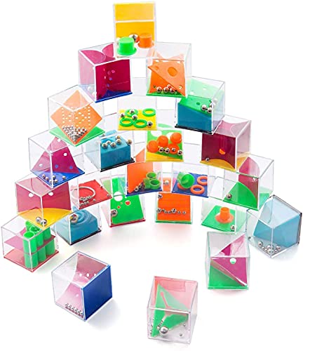 Mini Juegos Rompecabezas, Comius Sharp 24 Pcs Mini Puzzles, Juegos de Habilidad con Niveles Diferentes, Set de Puzzles Juegos para Regalos, 3D Laberintos para Regalos de Fiesta Juegos Cumpleaños