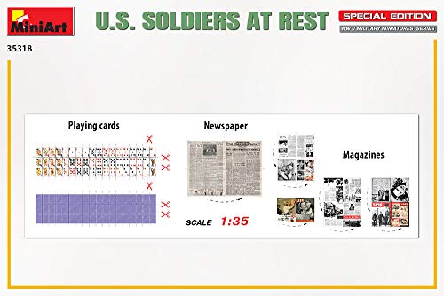 Miniart MIN35318 1:35-US Soldados en Reposo (Edición epcial)