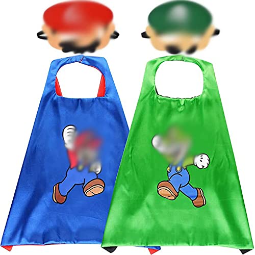Miotlsy Disfraces de la Super Mario Luigi para niños Capas de la Super Mario Luigi Máscaras de Fiesta Juguetes de la Perro Cachorro Cosplay