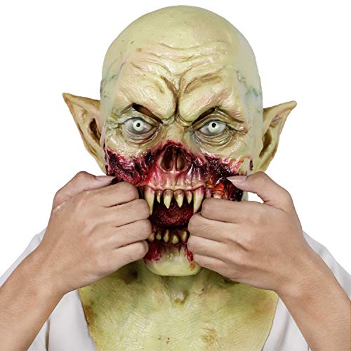 molezu Máscara de Vampiro Scary Kurten Monster Disfraz de Halloween Fiesta Demon Zombie Props para Cosplay
