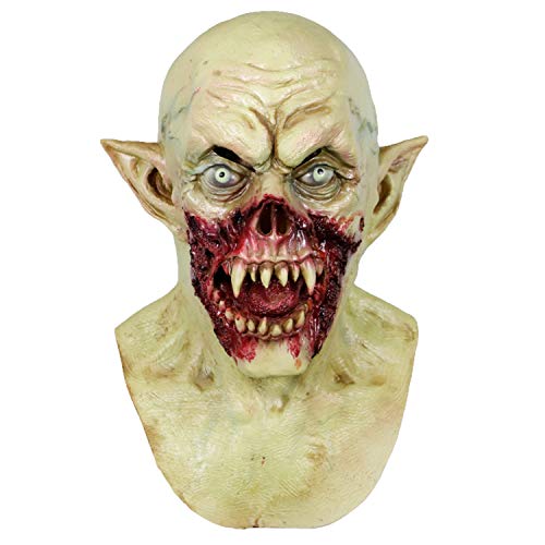 molezu Máscara de Vampiro Scary Kurten Monster Disfraz de Halloween Fiesta Demon Zombie Props para Cosplay