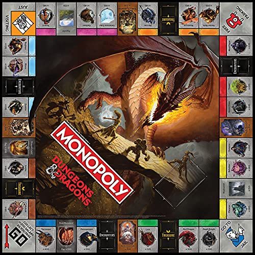 Monopoly Dungeons & Dragons | Monopolio de colección con ubicaciones familiares y monstruos icónicos del universo D & D