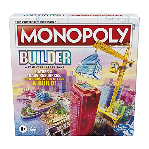 Monopoly Juego de Mesa Constructor, Juego de Estrategia, Juego Familiar, Juegos para niños, Juego Divertido para Jugar, Juegos de Mesa Familiares