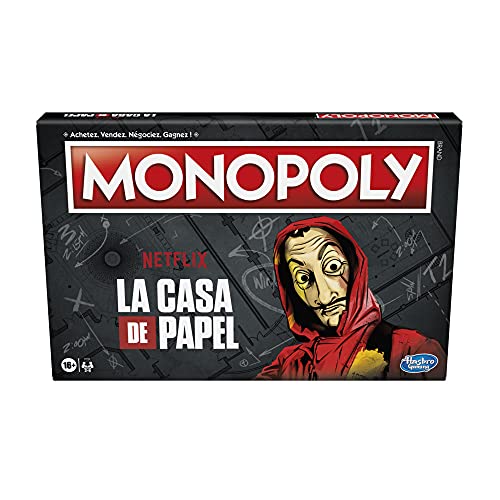 Monopoly La Casa de Papel, Juego de Mesa de Bandeja, a Partir de 16 años, de 2 a 6 Jugadores, versión Francesa