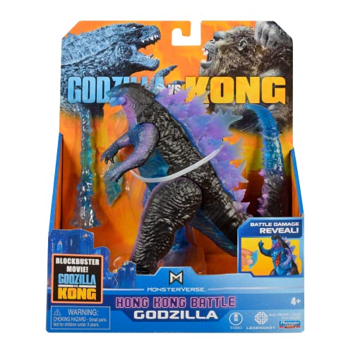 MonsterVerse Godzilla vs Kong 6 "HK Battle Godzilla w/Heat Ray,Multicolor,MNG12000