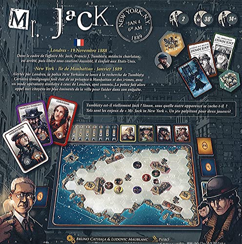 Mr Jack New York - Edición revisada - Hurrican - Juego de investigación (2 jugadores)