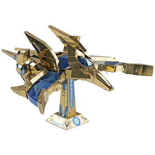 MU 3D Metal Puzzle Starcraft Phoenix Ensamble Modelo Kits DIY 3D Laser Cut Toy YM-N031