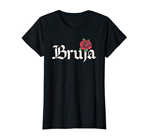 Mujer Bruja Witch Red Rose Cute Halloween Costume for Women Gift Camiseta