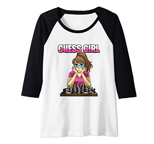 Mujer Las chicas del ajedrez existen de verdad - Figuras del Camiseta Manga Raglan