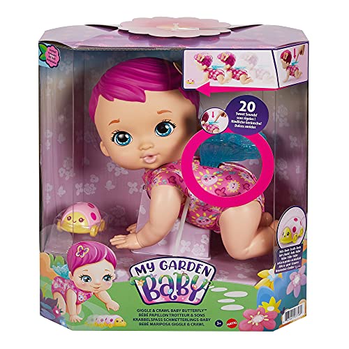 My Garden Baby GIGGLE & CRAWL BABY BUTTERFLY Doll, color (Mattel GYP31)