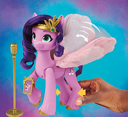 My Little Pony: A New Generation Movie Singing Star Princess Pipp Petals – 15 cm Pink Pony Que Canta y Toca música, Juguete para niños de 5 años en adelante