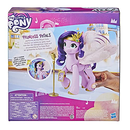 My Little Pony: A New Generation Movie Singing Star Princess Pipp Petals – 15 cm Pink Pony Que Canta y Toca música, Juguete para niños de 5 años en adelante