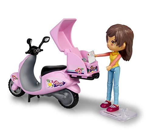 Mymy Becca + Delivery Bike - Pack de Figura con Moto y Accesorios para niños y niñas a Partir de 4 años - (Famosa 700016234)