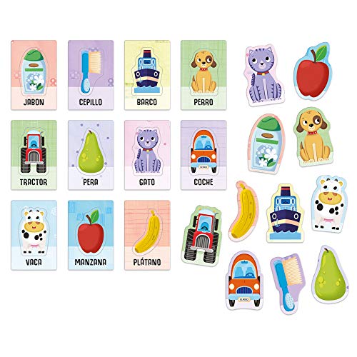 Naipes Heraclio Fournier- Montessori Baby flashcards. Escuchar y pronunciartus primeras Palabras Juego Infantil Educativo, Color verde, única (1043736) , color/modelo surtido