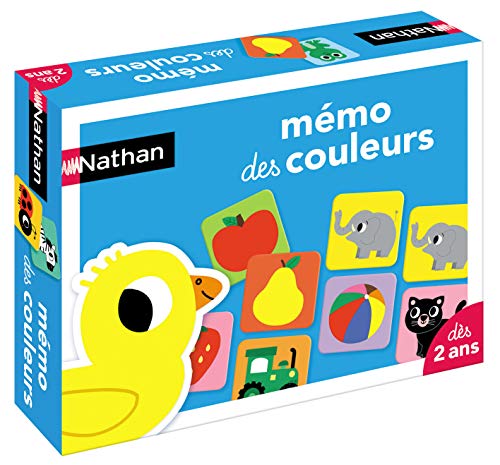 Nathan- Memorando Juego Educativo para Combinar imágenes y Colores Desde 2 años (Diset 31616)