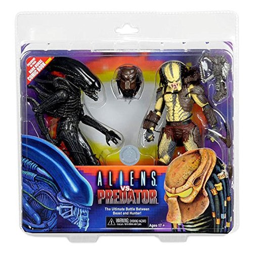 NECA - Figurine Alien vs Predator - Pack 2 Figurines + Mini Comic Dark Horse Exclu 18cm - 0634482513842