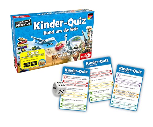 noris- Kinder-Quiz Alrededor del Mundo, el Juego de Familia para casa o de Viaje, para 1-6 Jugadores a Partir de 6 años. (606011630)