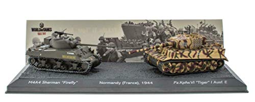 OPO 10 - Lote de 4 Juegos de 2 Tanques Militares 1/72: Panther Sherman Tiger M26 M41 Panzerjäger T34 / 76 (LTDN)