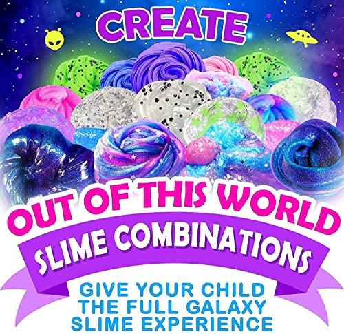 Original Stationery Galaxy Slime para Niños Kit Galaxy Slime Estrellas Que Brillan en la Oscuridad Slime para Hacer Slime Brillante y Galáctico!