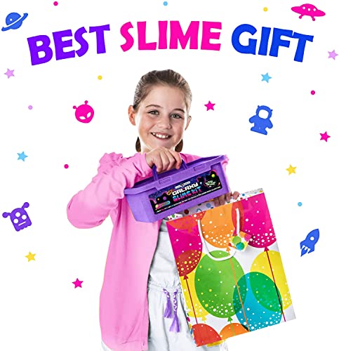 Original Stationery Mini Galaxy Slime DIY Kit con todo para hacer Glitter & Galactic Slime para niños 10-12 Girl Birthday Ideas