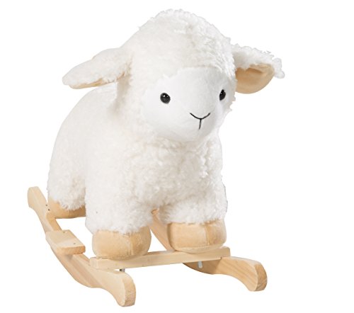 Oveja balancin roba, 'oveja' con suave tapizado, asiento balancin para niños pequeños, utilizable a partir de los 18 meses.