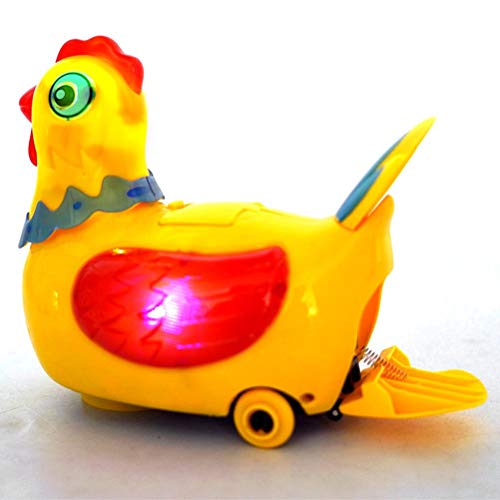 Oyria Juguete eléctrico de gallina Que Pone Huevos para niños, gallina Que Pone Huevos, Juguete para Caminar con luz Colorida y música, Juguetes interactivos, muñeca Que Pone Huevos, gallina Loca