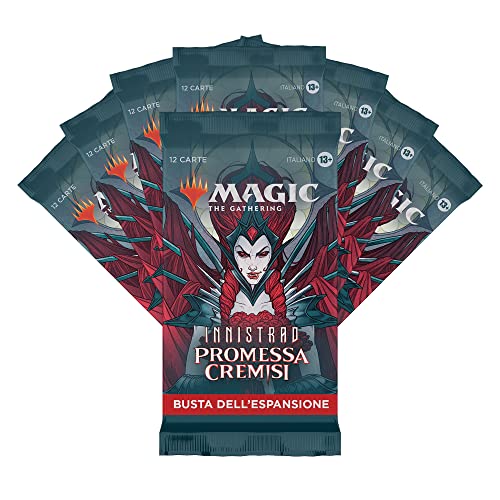 Pack de Collector Booster de Magic: The Gathering Innistrad: Promesa Cremisi - 8 Sobres de expansión y Accesorios (versión Italiana)